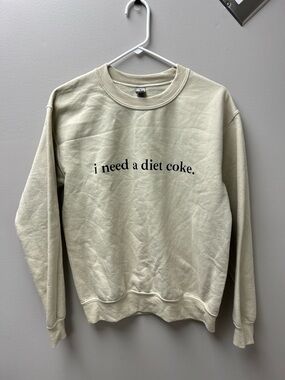 Gildan “I‎ need a Diet Coke” Beige Crewneck